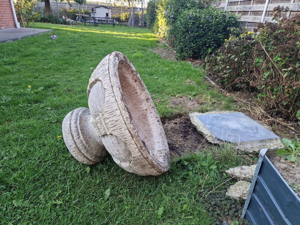 Gratis betonnen tuinornament / vogelbad – zelf op te halen, Enlèvement, Utilisé, Béton, Autres types