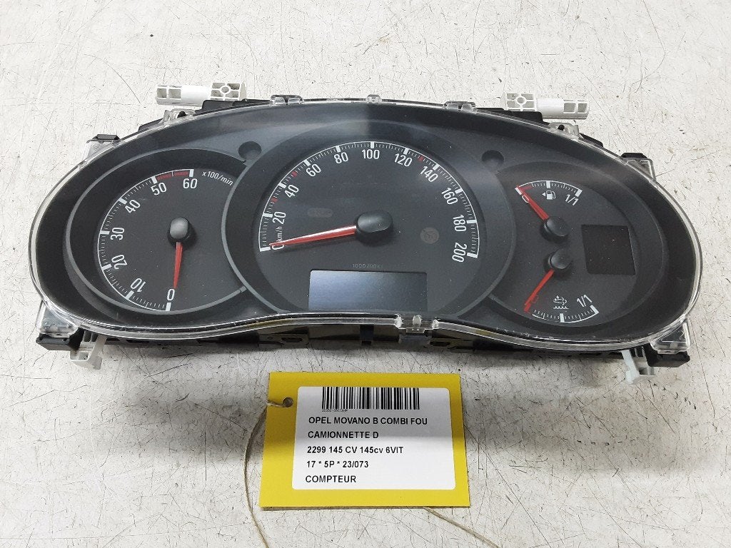 COMPTEUR DE VITESSE Opel Movano Combi (281180123), Autos : Pièces & Accessoires, Opel, Opel Automobile GmbH, Utilisé, Kontakt-opel@opel.com
