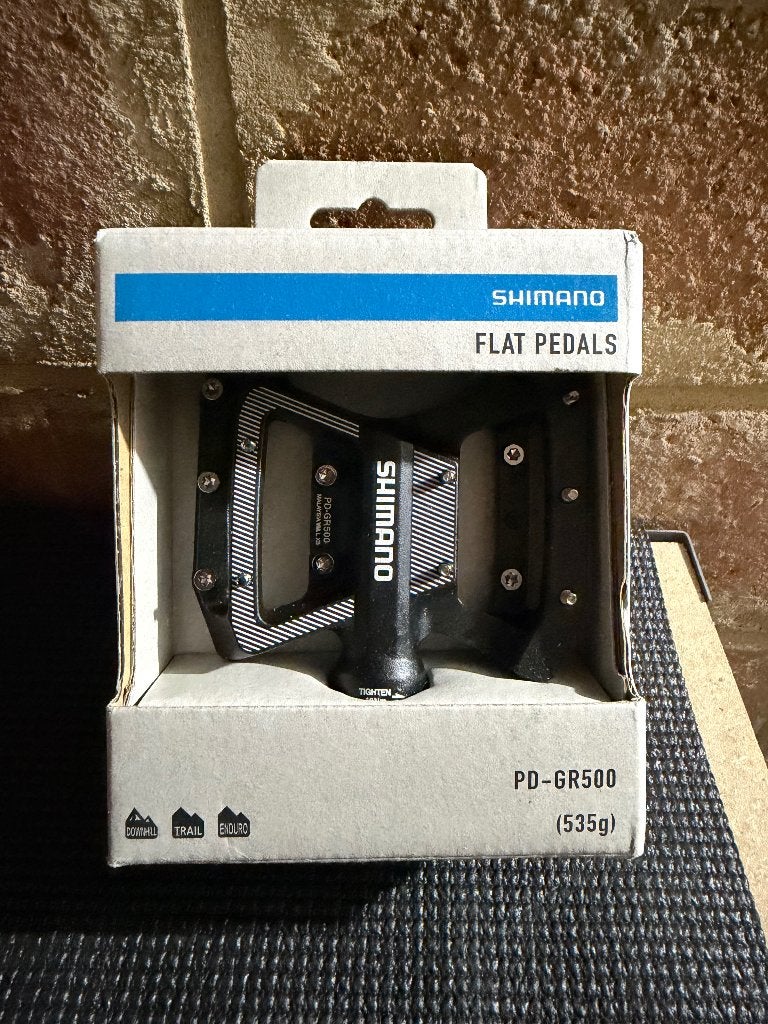 PÉDALES PLATES SHIMANO PD-GR500 NOIR, Neuf, Pédalier ou Pédales, Enlèvement ou Envoi, Aluminium