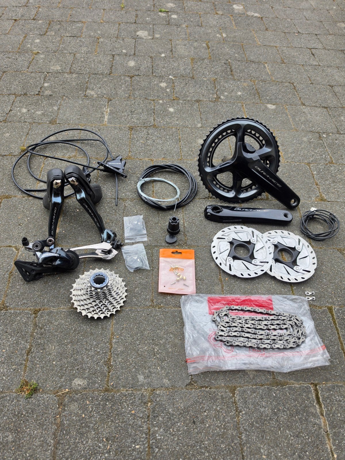 Compteur de puissance Shimano Dura Ace 9100 Disc à 11 vitess, Comme neuf, Enlèvement, Racefiets, Titane