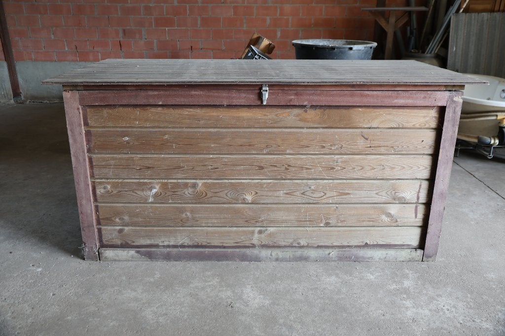Tuinbak - opbergbak, Huis en Inrichting, Woonaccessoires | Kisten, Ophalen, Gebruikt, Eikenhout, 75 tot 100 cm