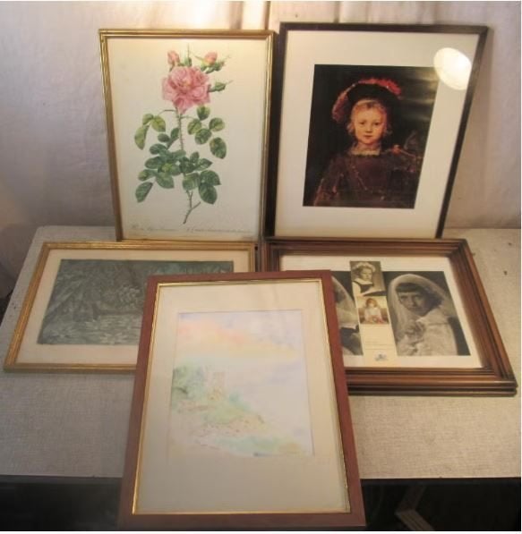 5 Mooie Retro Houten Fotolijsten - 38x29, Hout, Standaard fotolijst, Ophalen of Verzenden, Zo goed als nieuw