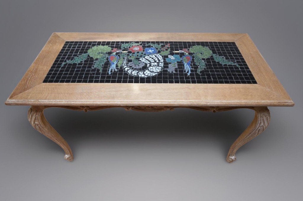 Oude vintage salontafel met mozaiek, Ophalen
