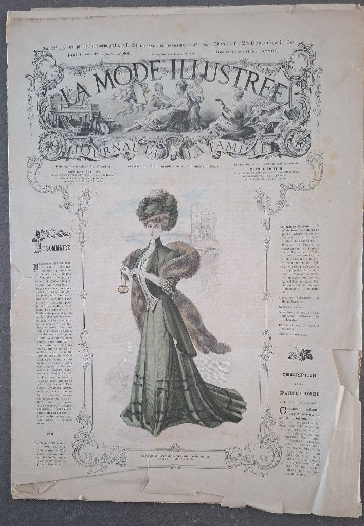 Exemplaar nummer 47 van  La Mode Illustrée uit 1906, Boeken, Ophalen of Verzenden, Gelezen, Damesbladen