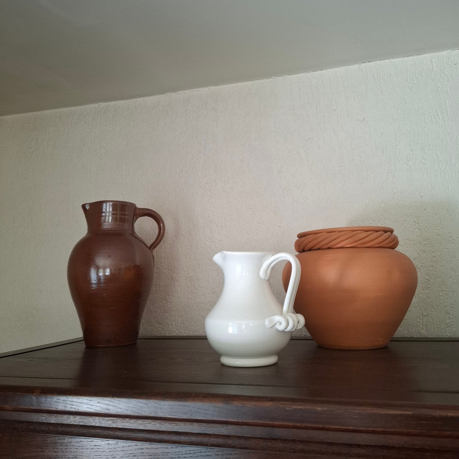 Decoratieve stenen potten €5/st., Ophalen