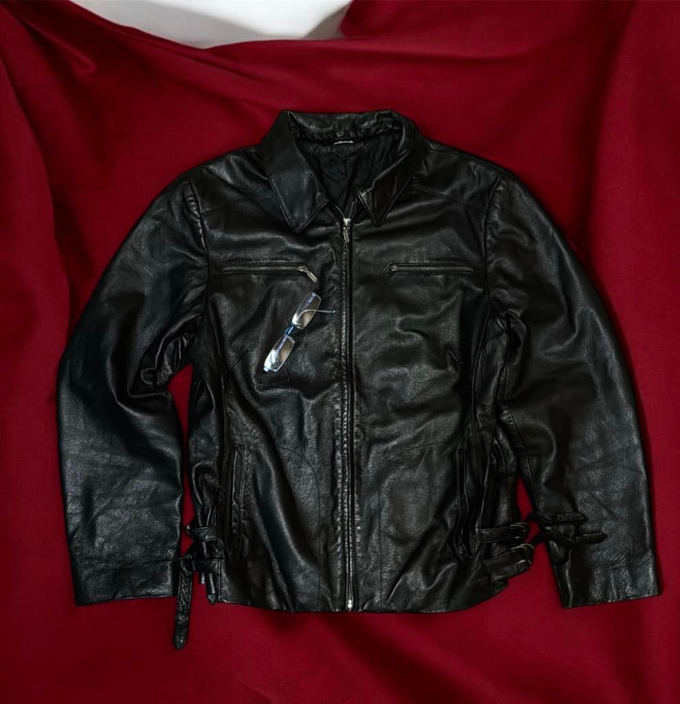 Echte Leder Vintage Jas, Kleding | Dames, Jassen | Zomer, Ophalen, Zo goed als nieuw