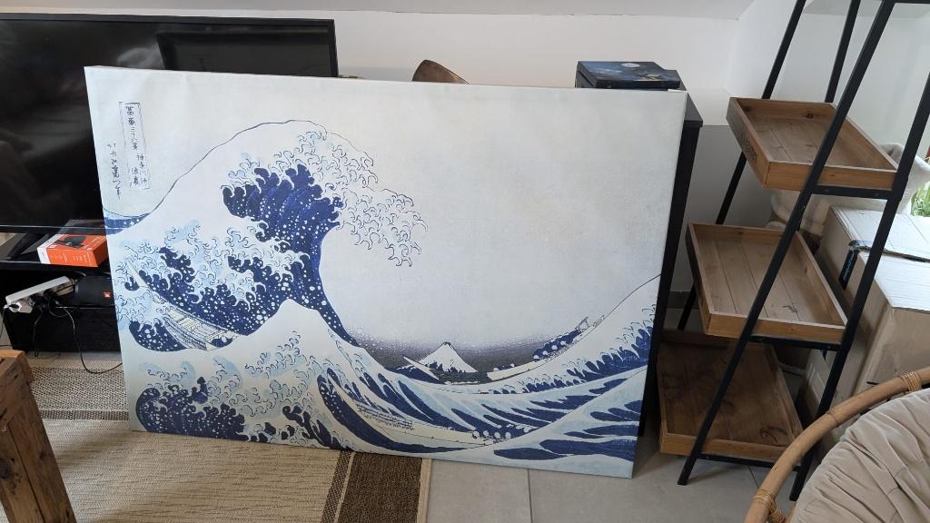 Tableau La Grande Vague de Kanagawa (Ikea), Huis en Inrichting, Woonaccessoires | Memoborden, Ophalen, Zo goed als nieuw