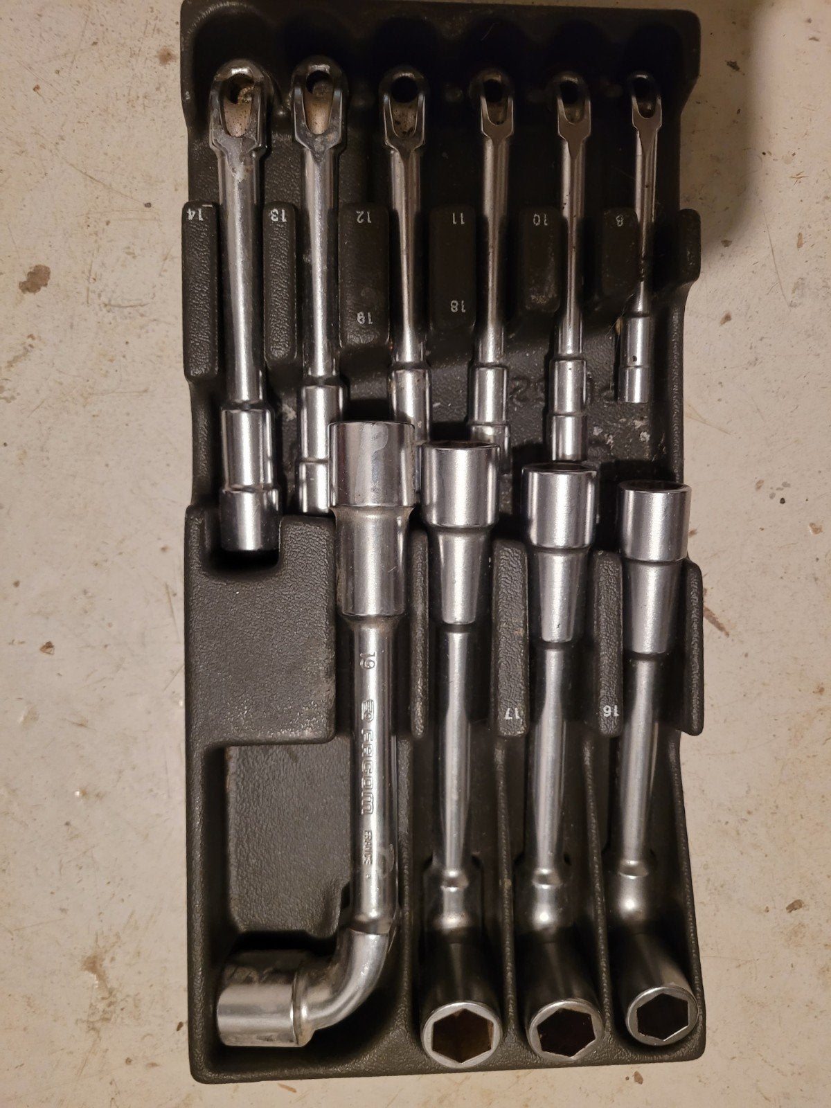 FACOM PL.625 – Coffret 10 clés à pipe débouchées 8 à 19 mm, Enlèvement ou Envoi