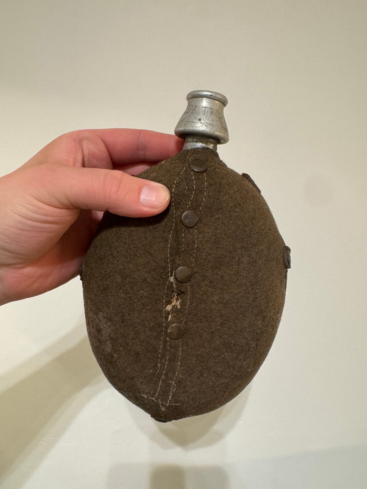 WW1 gourde ABBL avec nom « De Truyer », Collections, Objets militaires | Général, Enlèvement ou Envoi