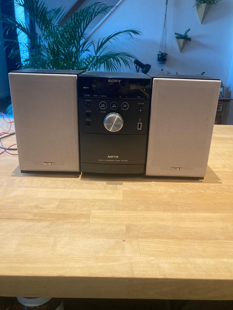 Sony mini-keten, radio/cd/cassette, Ophalen, Gebruikt, Tuner of Radio, Sony