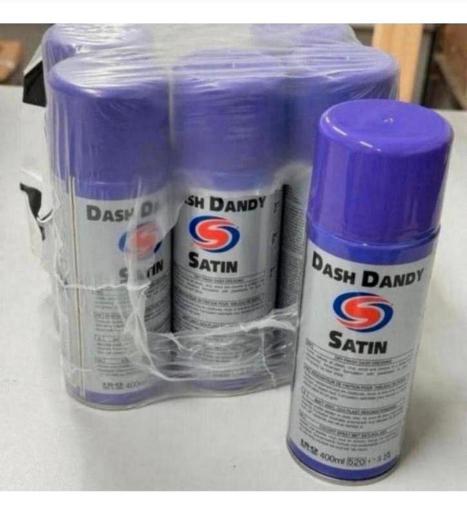 6X Dash dandy Satin - dashboard spuitbus vinyl plastic auto, Ophalen of Verzenden
