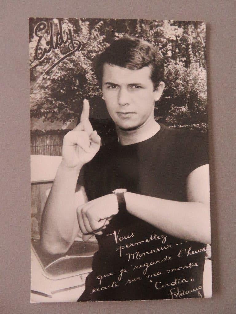 reclame foto Zwitsers CORDIA uurwerk zanger Adamo, Collections, Enlèvement ou Envoi, Comme neuf, Photo ou Carte