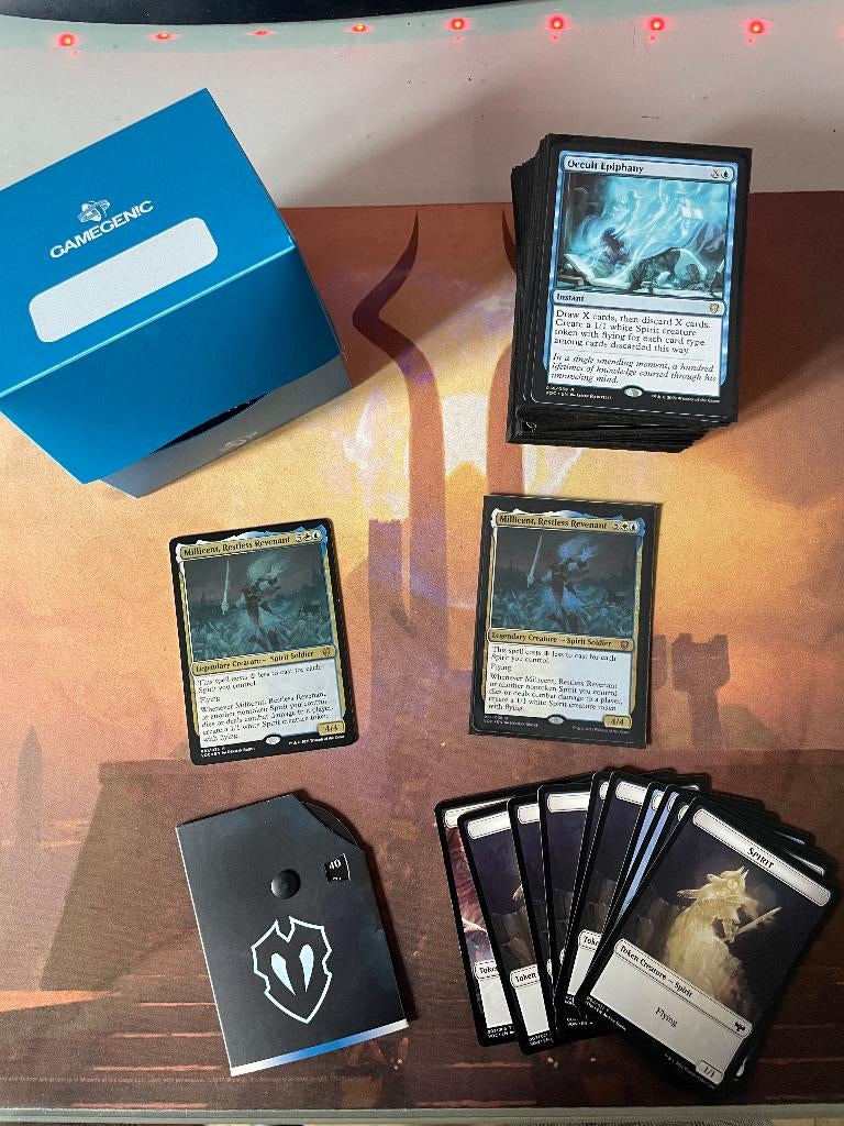 MTG Deck Commander Precon Spirit Squadron Milicent, Hobby & Loisirs créatifs, Enlèvement ou Envoi, Comme neuf, Deck game, Foil