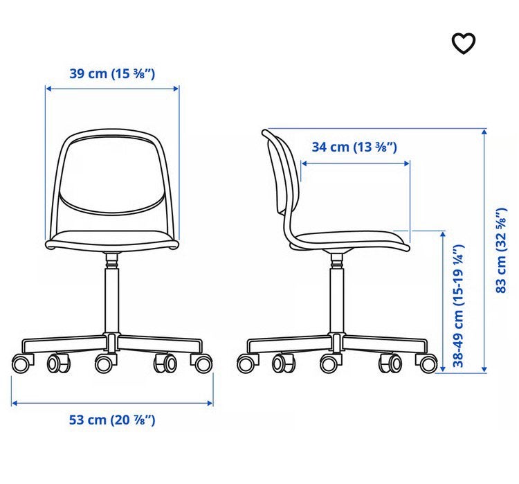 Ikea Orfjall bureaustoel kind, Ophalen, Gebruikt