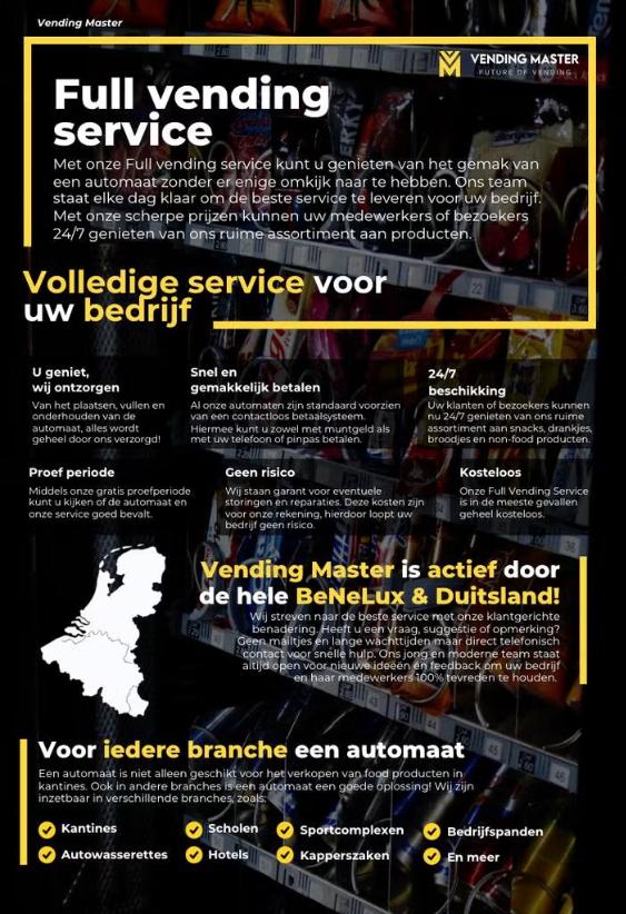 Full Service Vending | Gratis vendingmachine op locatie, Enlèvement, Neuf