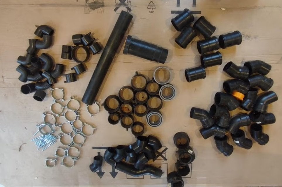 Lot de tuyaux pour drainage et colliers de fixation - Neufs!, Neuf, PVC, Enlèvement, Évacuation