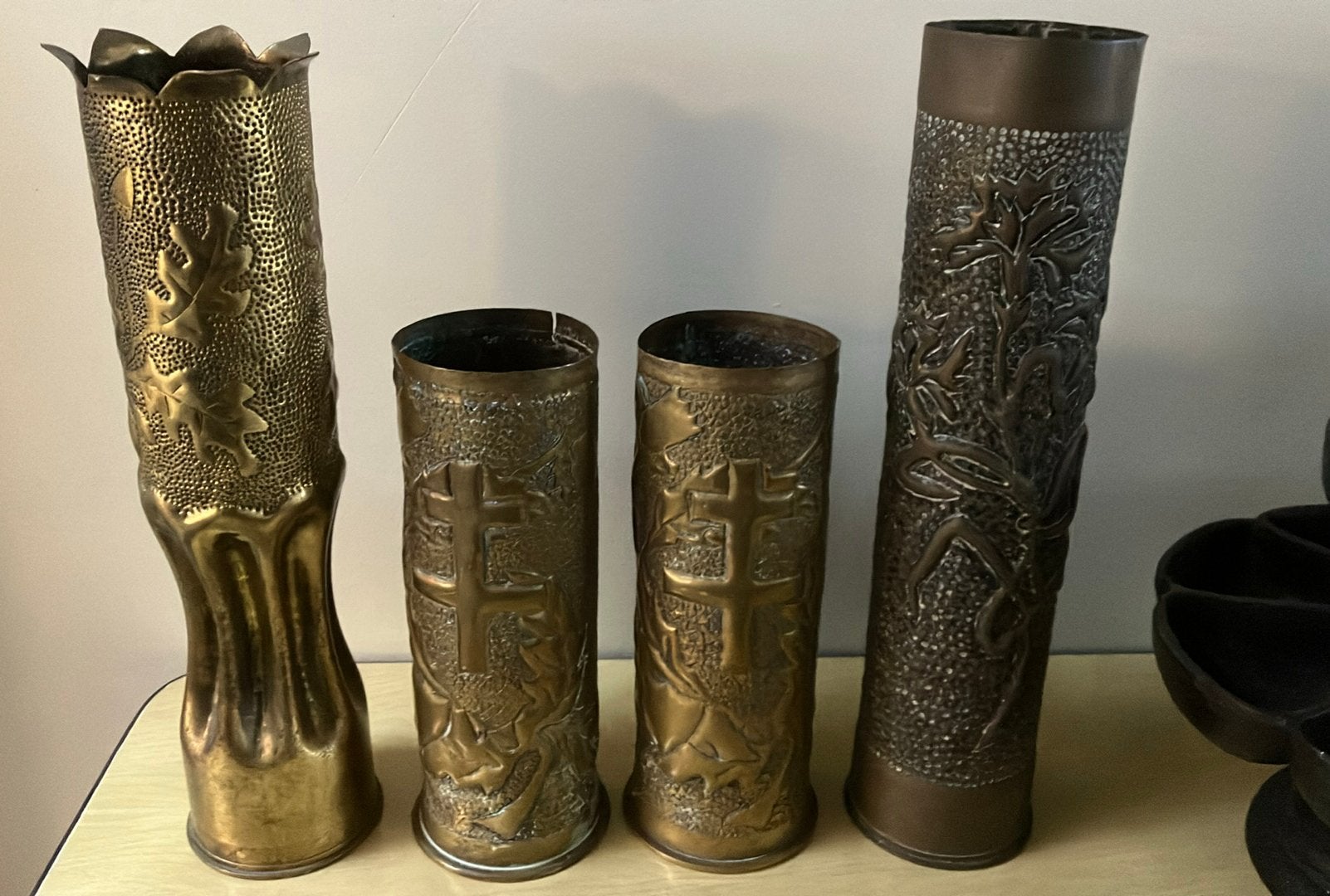 Cubes décorés Trenchart WW 1:4, Enlèvement ou Envoi, Armée de terre, Objet d'art