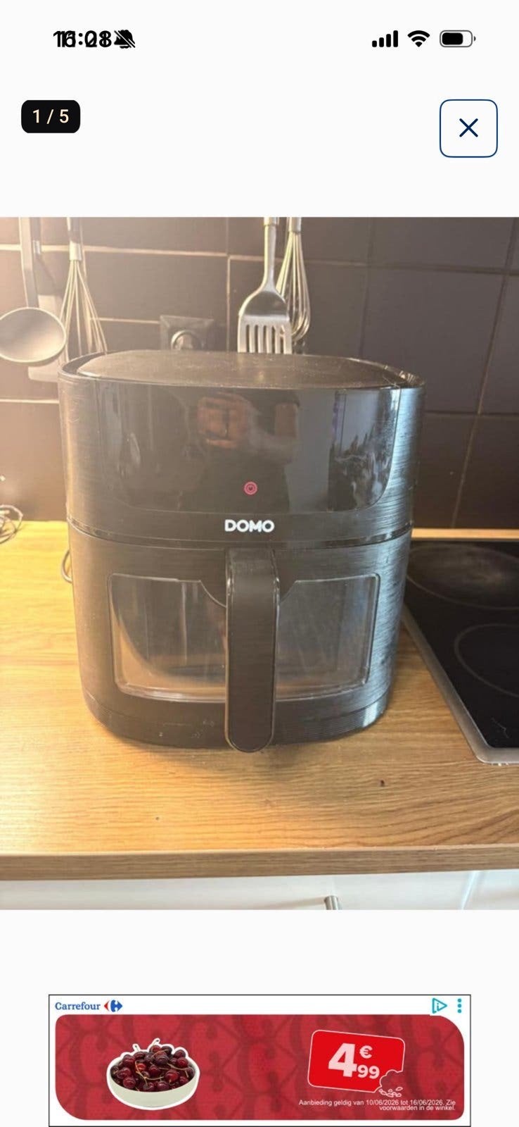Air fryer domo, Electroménager, Friteuses à air, Enlèvement, Comme neuf, Friteuse à air