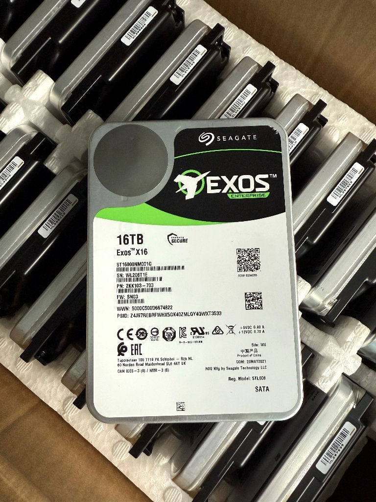 Seagate Exos X16 16TB Enterprise HDD, Computers en Software, Harde schijven, Intern, Refurbished, Ophalen of Verzenden, Seagate