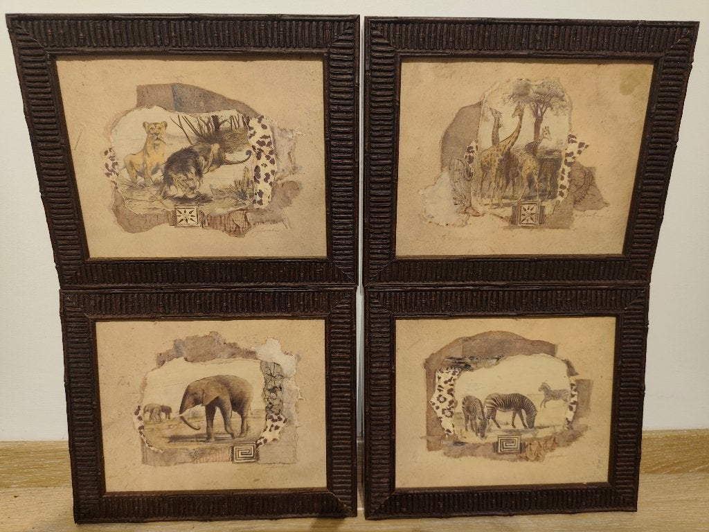 4 Sérigraphies signées de Joyce Combs, Antiquités & Art, Signé, Enlèvement, Animaux et nature, Lithographie