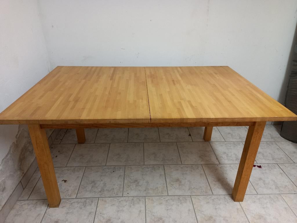 Grande table en hêtre massif à vendre, 150 à 200 cm, Cinq personnes ou plus, Enlèvement, Utilisé
