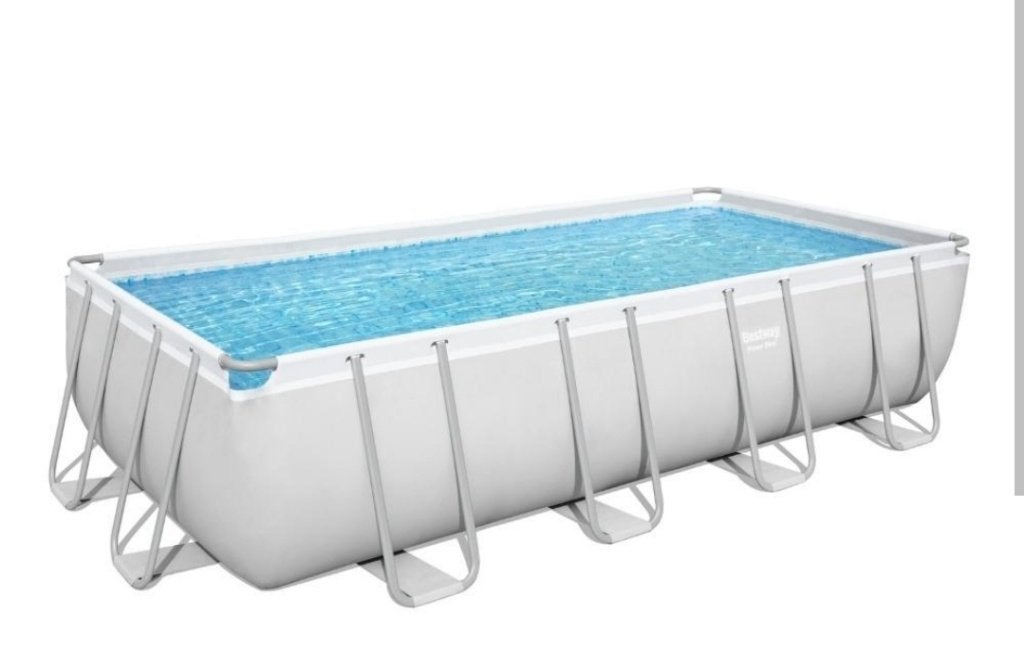 Bestway opzetzwembad 488x244x122cm, incl filter en alle acce, Jardin & Terrasse, Piscines, Enlèvement, Utilisé, Rectangulaire