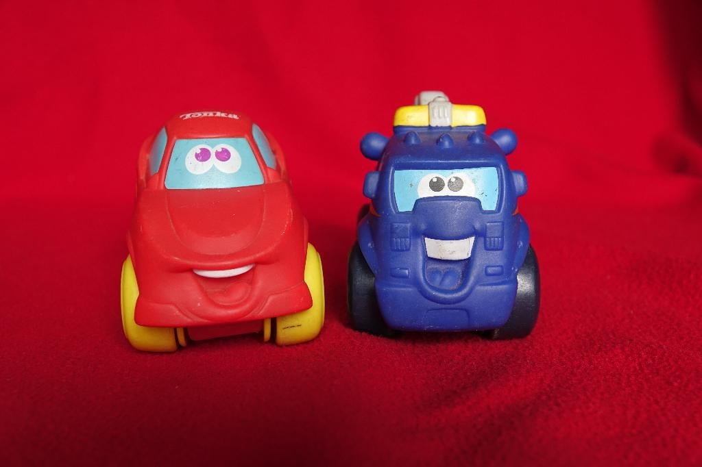 2 Tonka soft cars autootjes groter model, Ophalen of Verzenden, Gebruikt