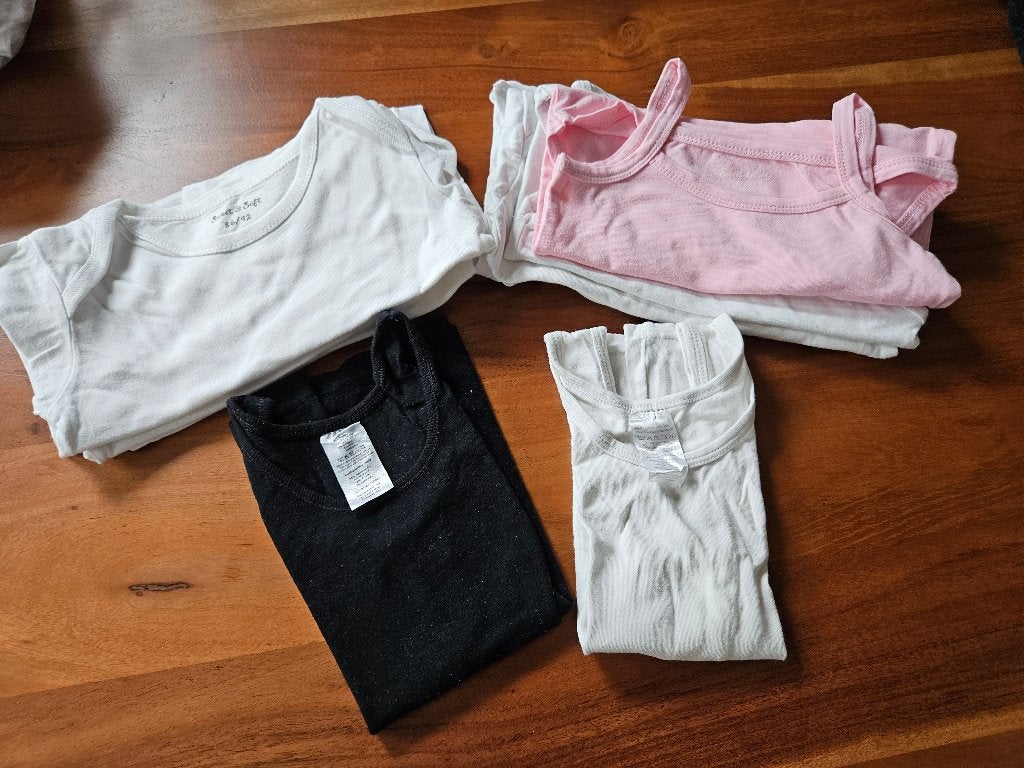 Lot 8 bodys + 2 chemisettes taille 86-92, Enlèvement, Utilisé, Fille