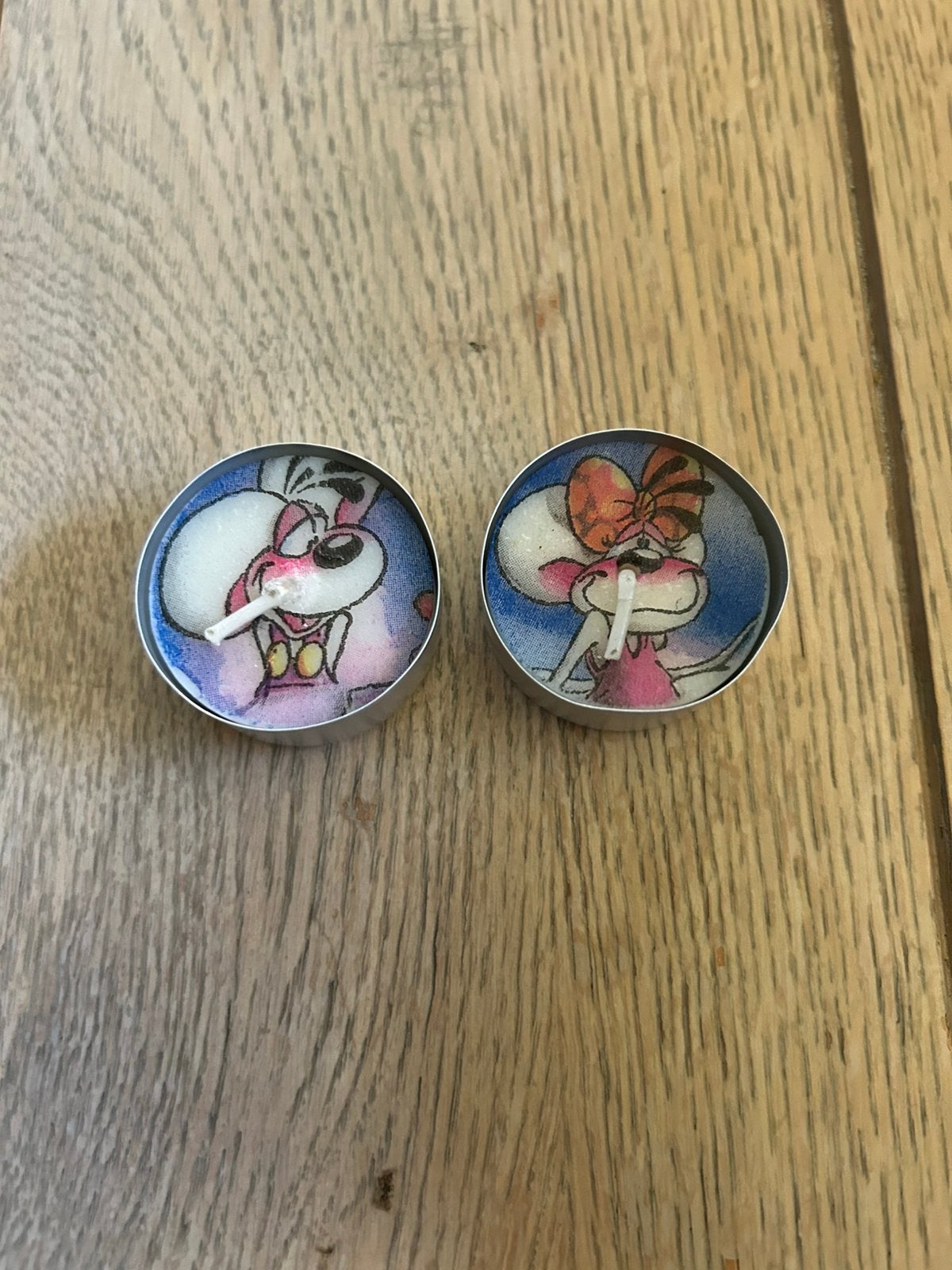 Diddl theelichtjes set van 2 stuks, Ophalen, Diddl, Zo goed als nieuw