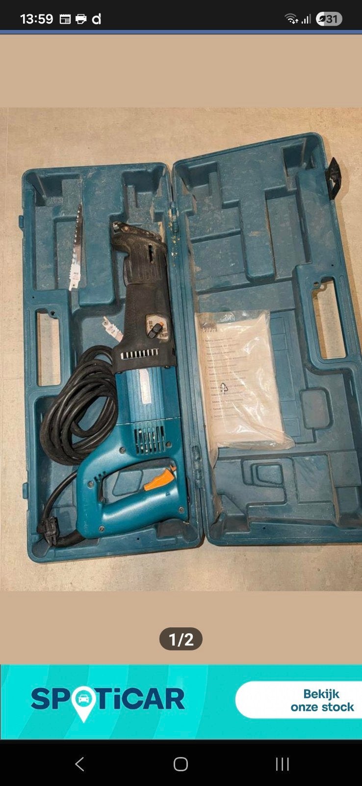 Reciprozaag makita, Enlèvement, Scie sabre