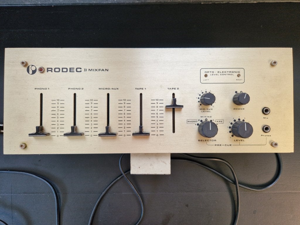 RODEC Mixfan vintage collector's item, Ophalen, Gebruikt, 5 tot 10 kanalen, Microfooningang