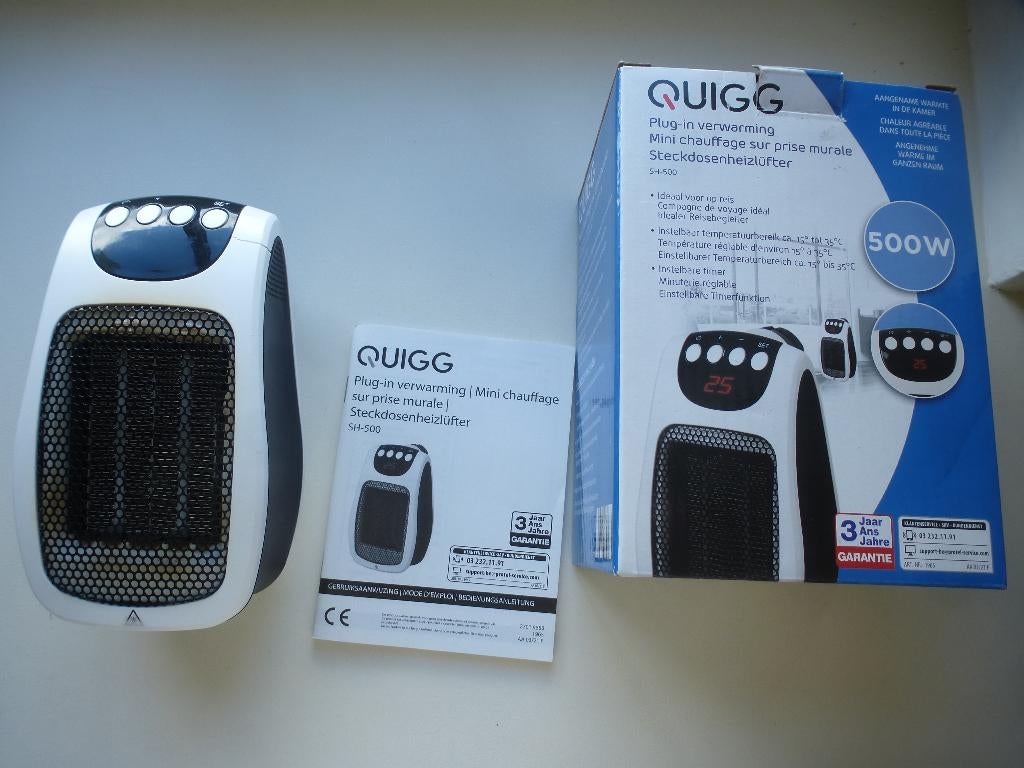 CHAUFFAGE ENFICHABLE QUIGG 500 W, Moins de 30 cm, Moins de 60 cm, Enlèvement ou Envoi, Utilisé