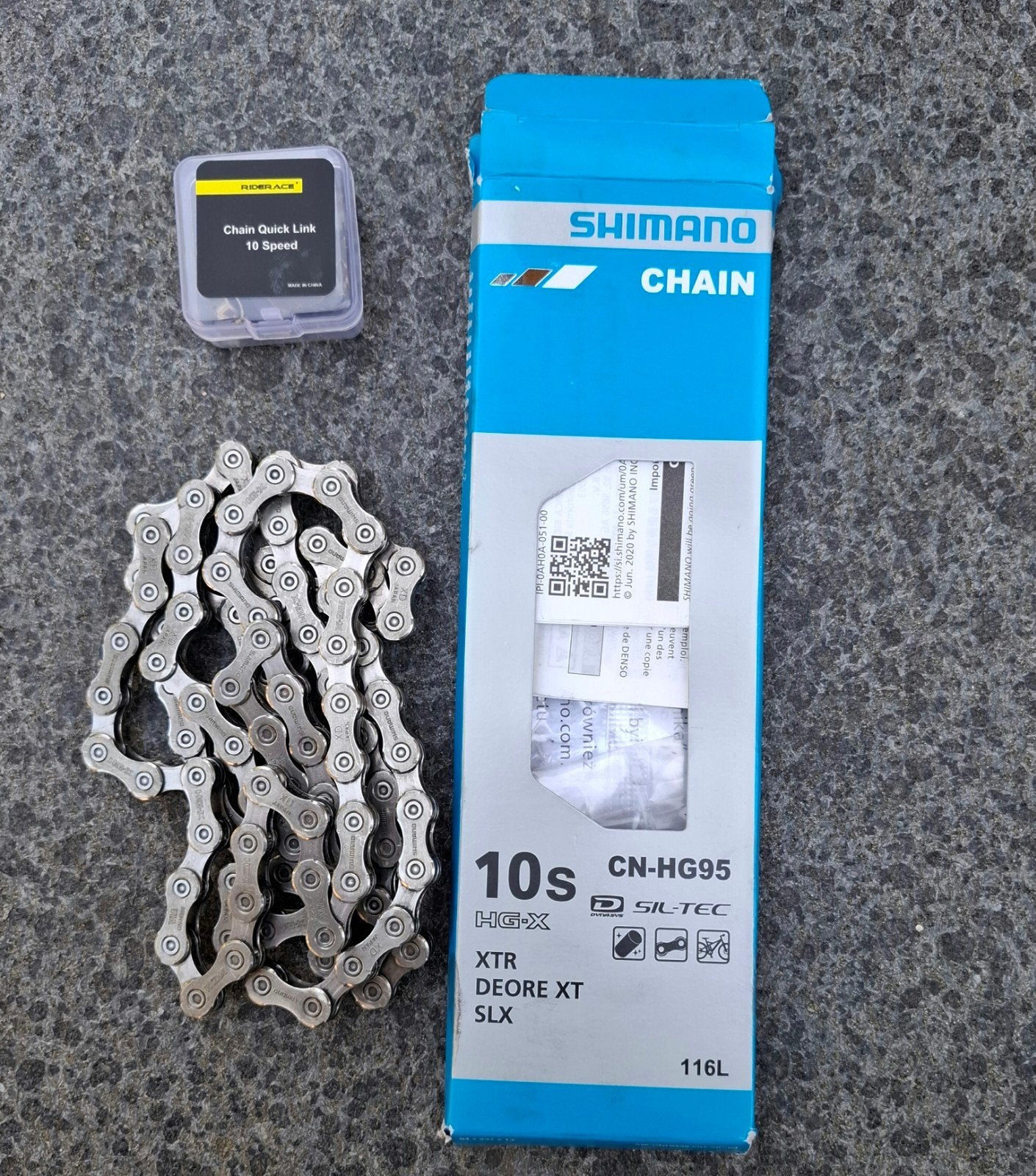 Shimano CN-H95 10 speed ketting (Tiagra/Deore/XTR/SLX), Fietsen en Brommers, Fietsonderdelen, Ophalen of Verzenden, Zo goed als nieuw