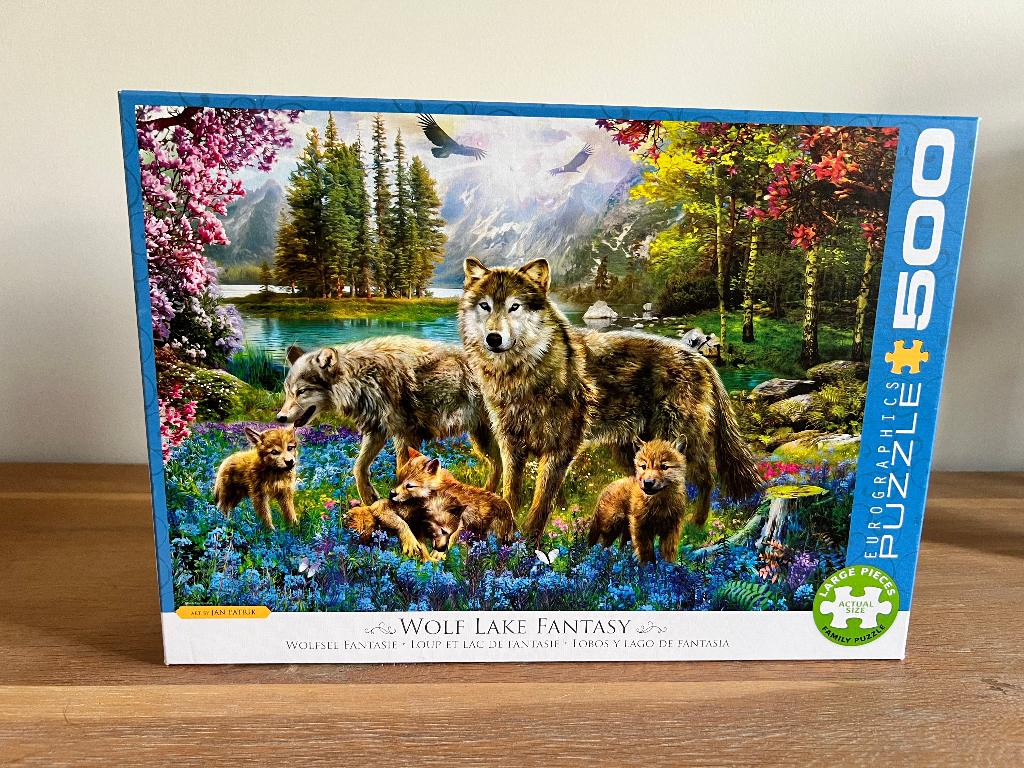 Puzzle Eurographics - Wolf Lake Fantasy, Enlèvement ou Envoi, 500 à 1500 pièces, Comme neuf, Puzzle