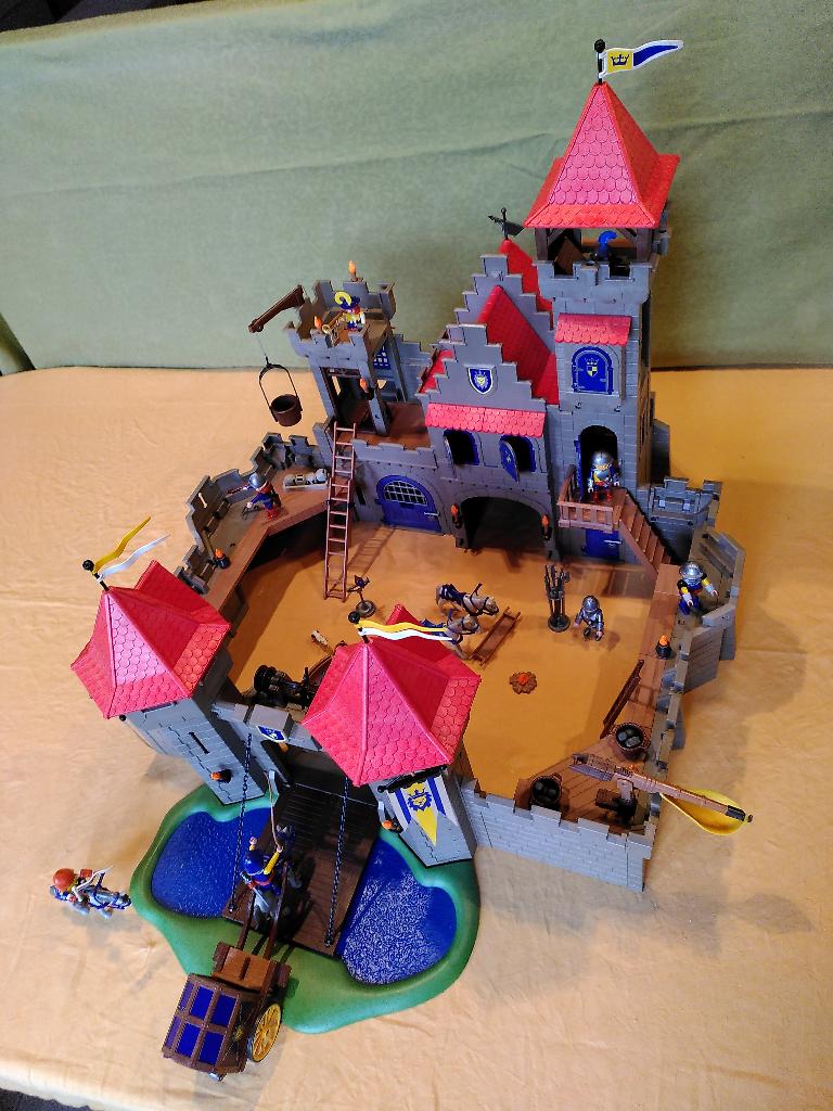 Playmobil groot koningskasteel 3268 met uitbreiding, Enlèvement ou Envoi, Comme neuf, Ensemble complet