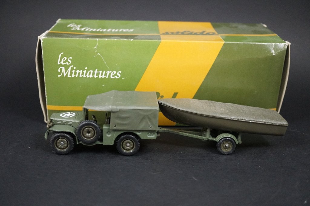 Solido Dodge engineers corps met zodiac - 1/50 - TOP, Hobby en Vrije tijd, Modelauto's | 1:50, Ophalen of Verzenden