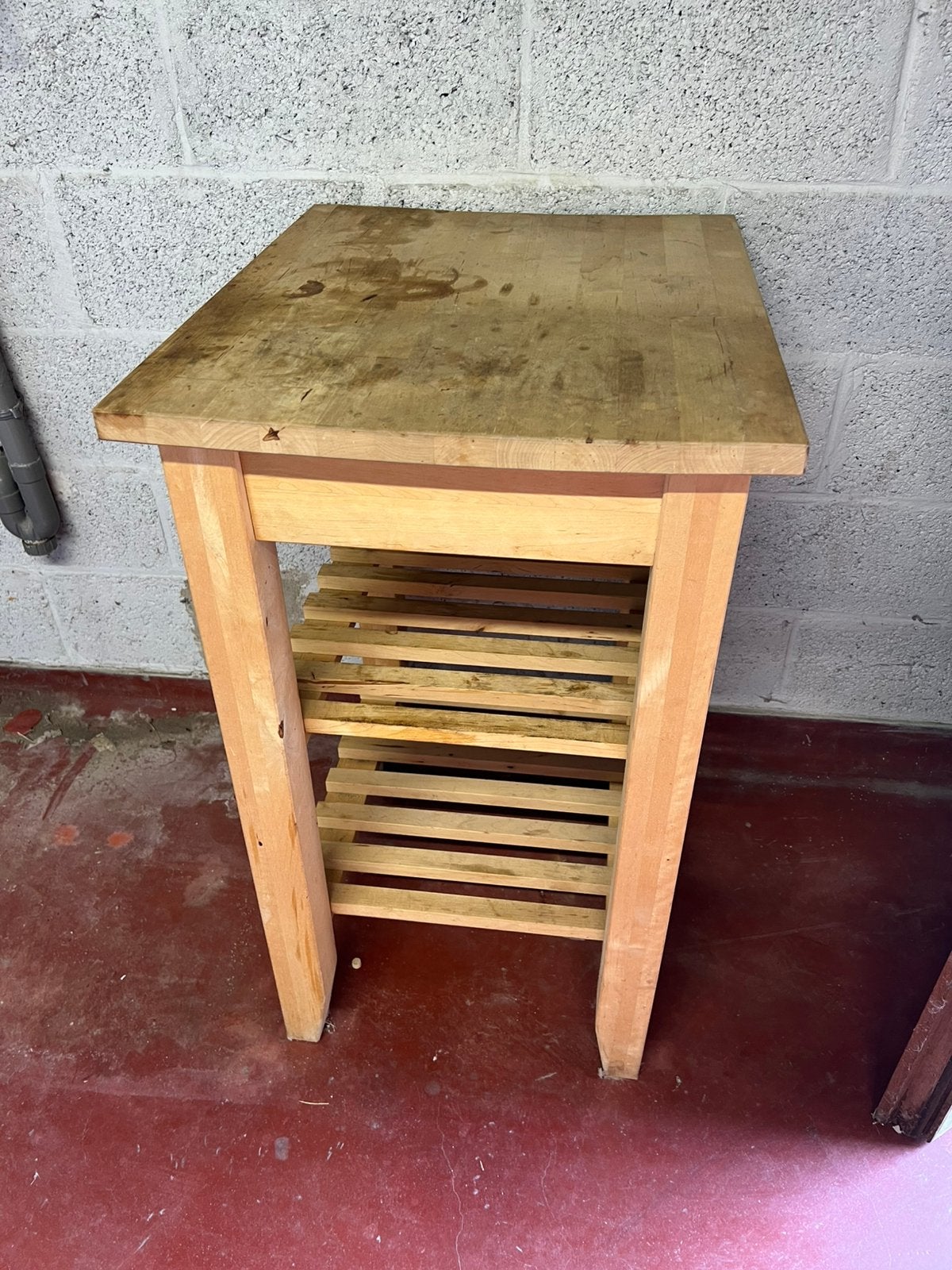 Houten Bijzettafel / werktafel, Huis en Inrichting, Ophalen, Gebruikt
