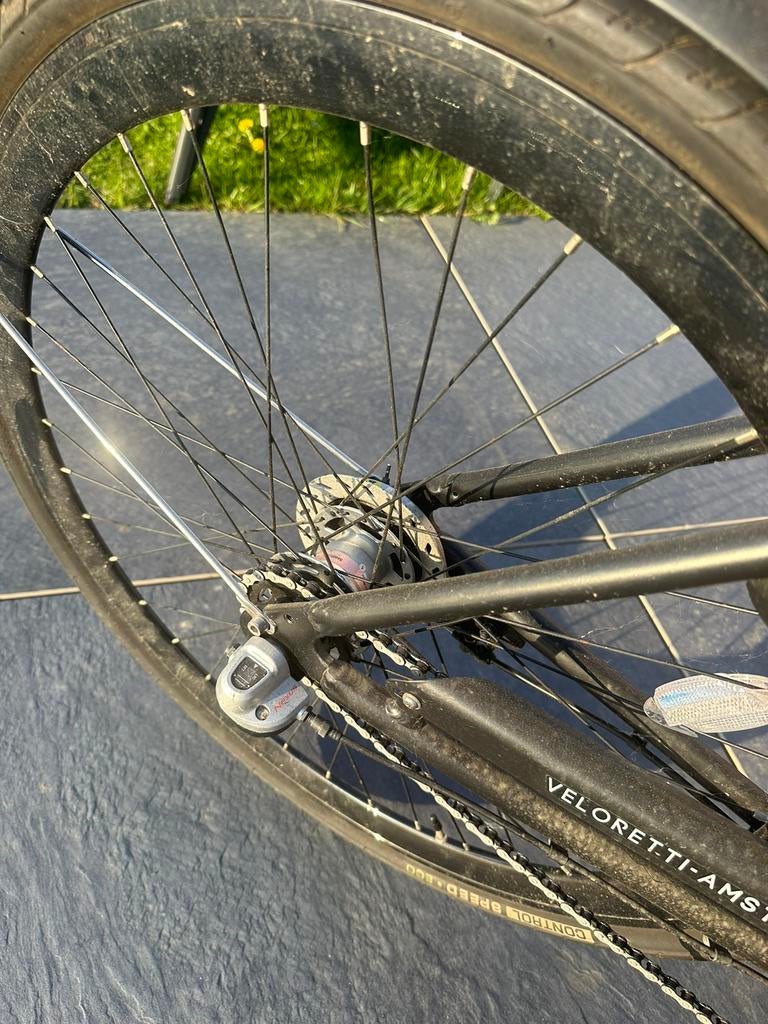 Veloretti zwart herenfiets cafechaser 350 euro of bod, 61 tot 65 cm, Ophalen, Zo goed als nieuw, Versnellingen