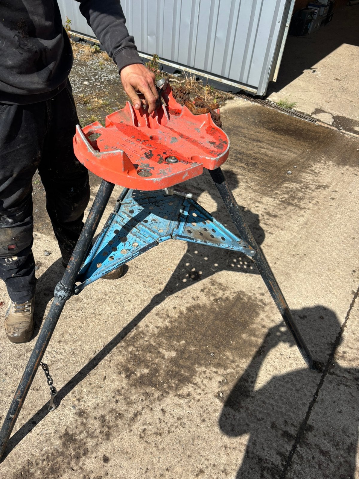 Étau à chaîne sur trépied RIDGID TRISTAND, Enlèvement, Utilisé, Autre