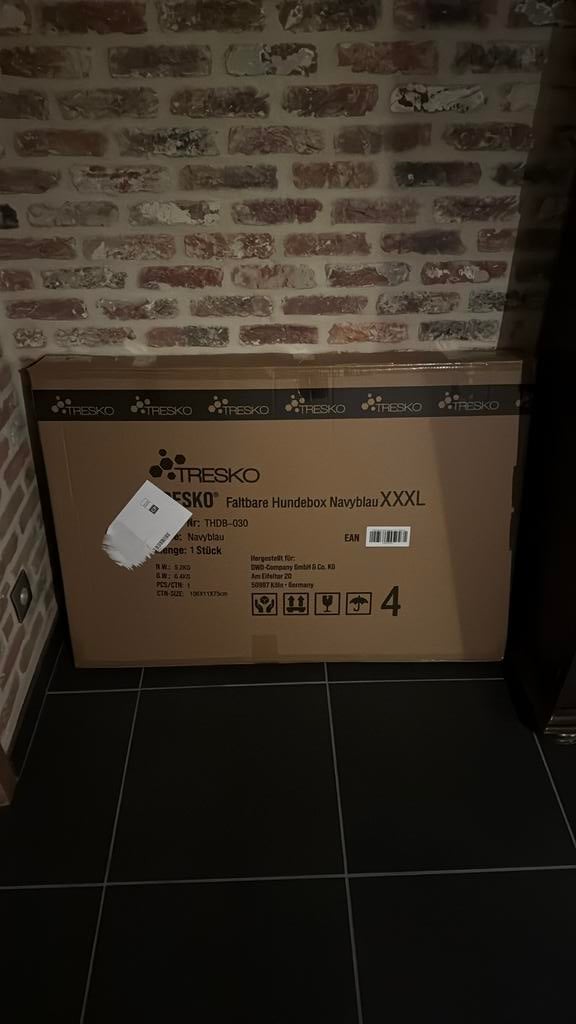 Tresko opvouwbare hondenkooi xxl, Dieren en Toebehoren, Hondenbenches, Ophalen, Nieuw