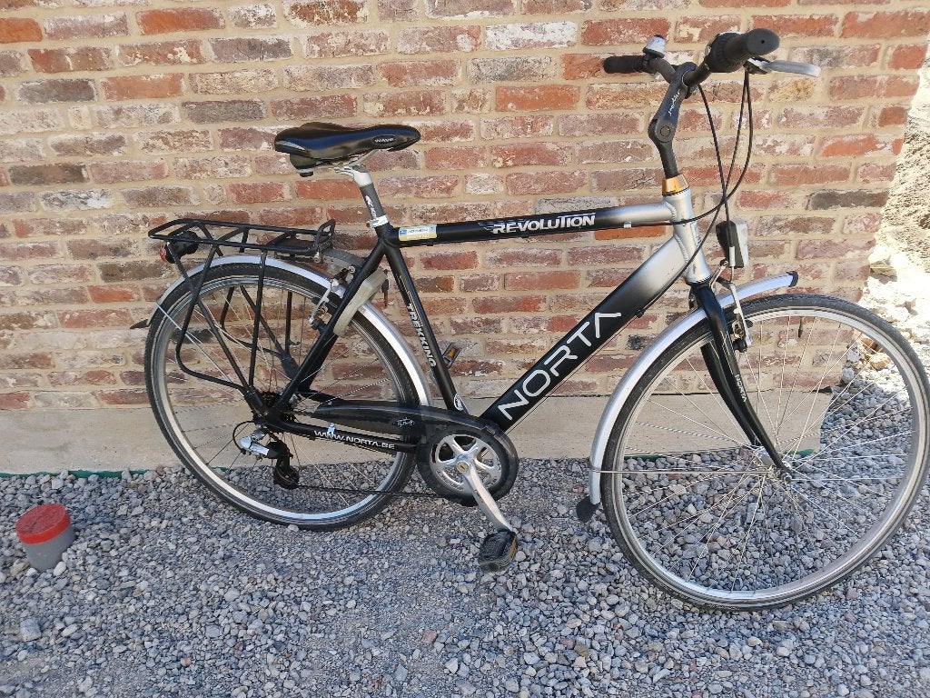Herenfiets NORTA voor kotstudent, Fietsen en Brommers, Fietsen | Heren | Herenfietsen, Gebruikt, Velgrem, Versnellingen, 53 tot 57 cm