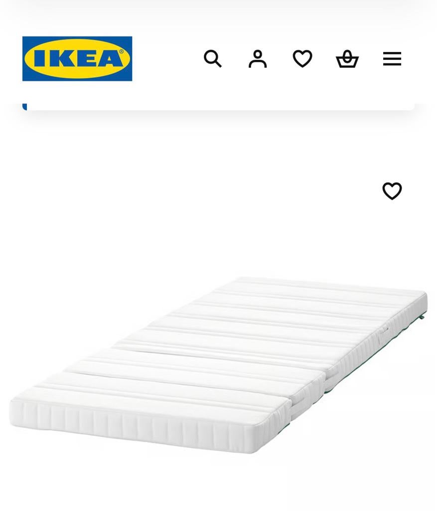 Foammatras meegroeibed, 80x200 cm NATTSMYG, Huis en Inrichting, Ophalen, Zo goed als nieuw