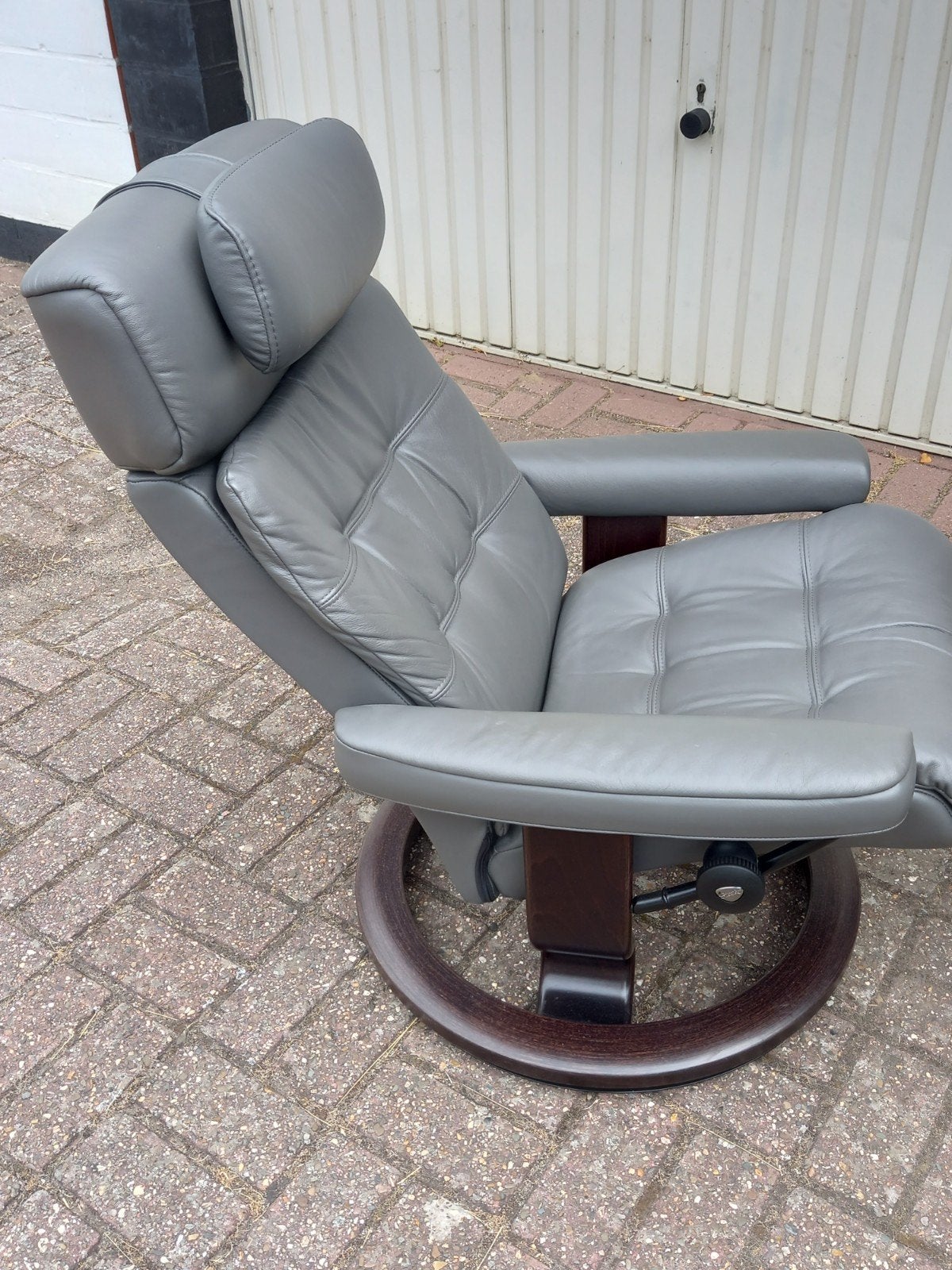 Stressless Mayfair Medium met bijhorende voetenbank, Ophalen, Zo goed als nieuw, Leer, Modern