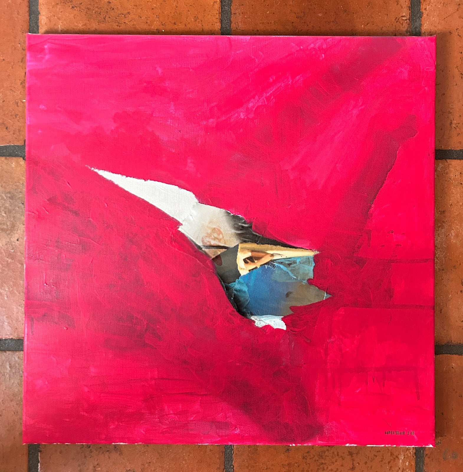 SCHILDERIJ “Ik Ben Er Niet” (2024 - Bonheiden), Antiquités & Art, Art | Peinture | Moderne, Abstrait, Enlèvement ou Envoi, Sur cadre en bois