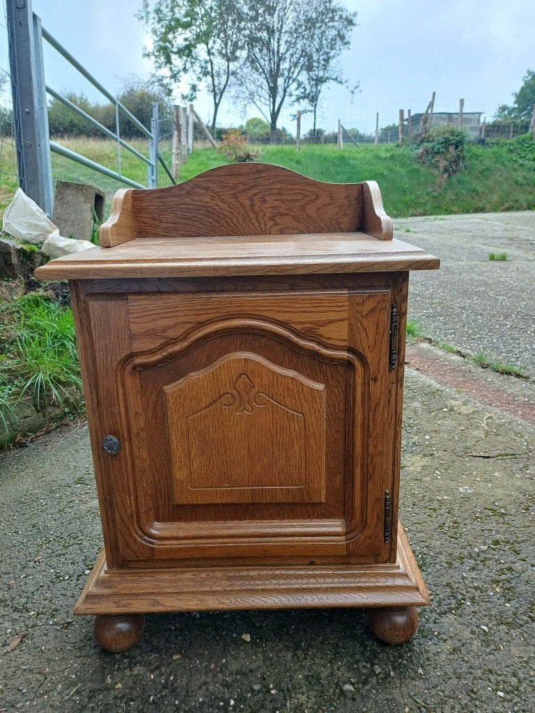 2 commodes / tables de nuit en chêne, Enlèvement, Utilisé, Chêne, Chêne