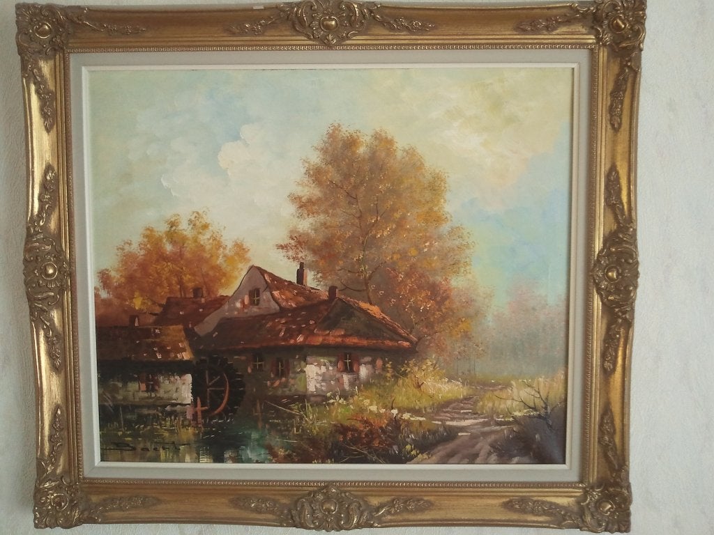 Schilderij van Baert, Antiek en Kunst, Ophalen, Doek, Olieverf, Klassiek