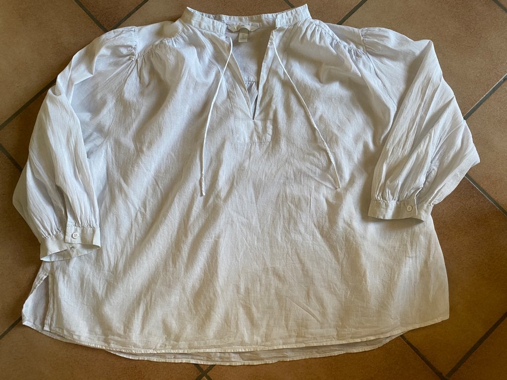 H&M chemise 46 blanche coton très large, ample, Vêtements | Femmes, Blouses & Tuniques, H&M, Taille 46/48 (XL) ou plus grande