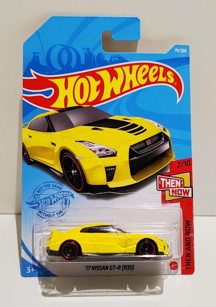 Hot Wheels '17 Nissan GT-R (R35) Geel Zwart (2020), Enlèvement ou Envoi