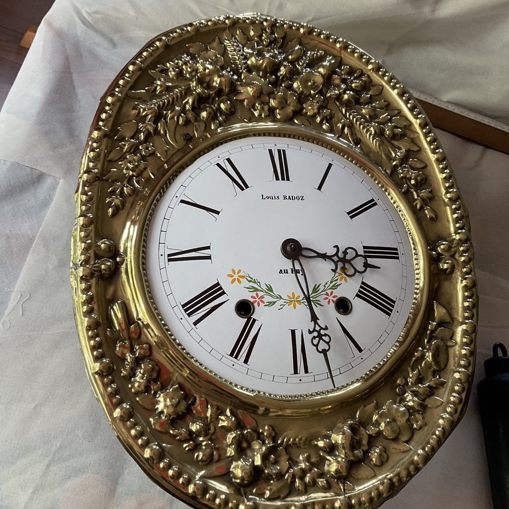 Comtoise klok, Huis en Inrichting, Woonaccessoires | Overige, Gebruikt, Metaal, Goud, Klassiek, Ophalen