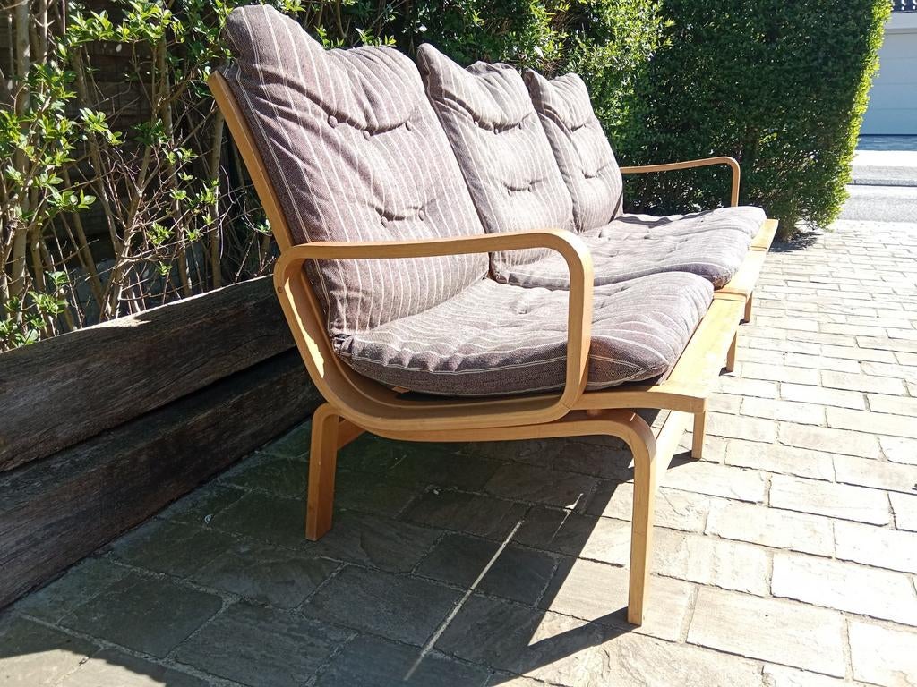 Design houten 3-zit zetel – Scandinavische | stevig, Ophalen of Verzenden, Hout